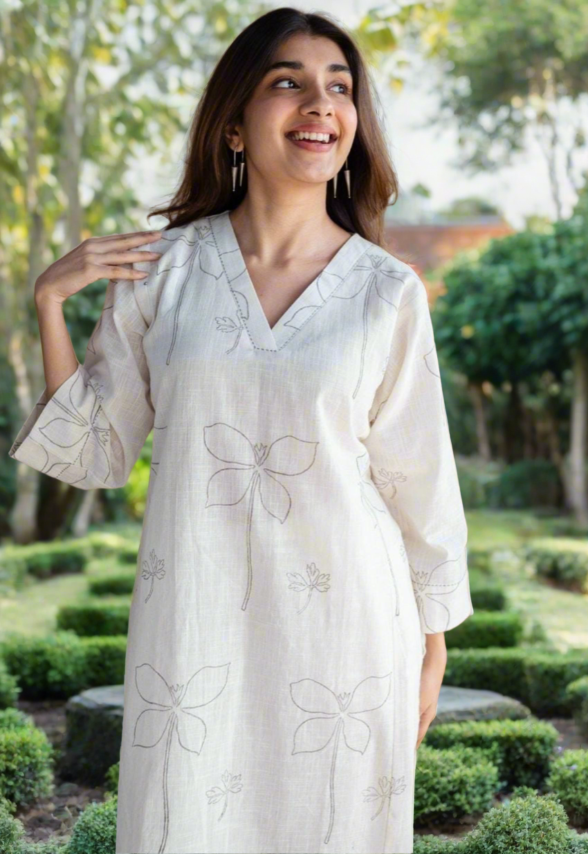 Elegant Cotton Kurti & Plazo Set for Summer