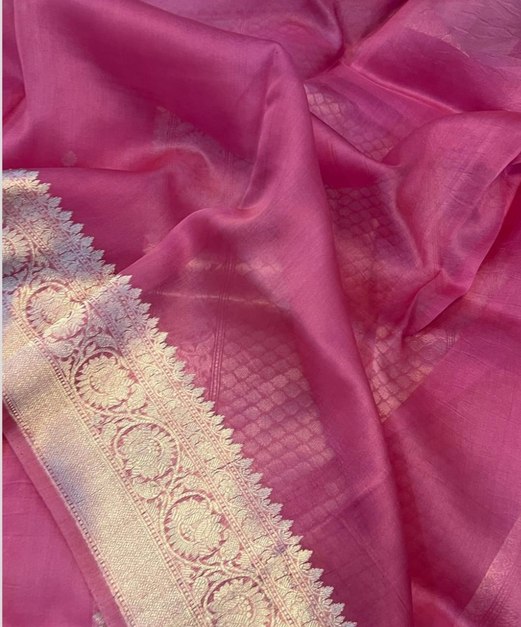 Pure Khaddi Semi Georgette Silk Saree