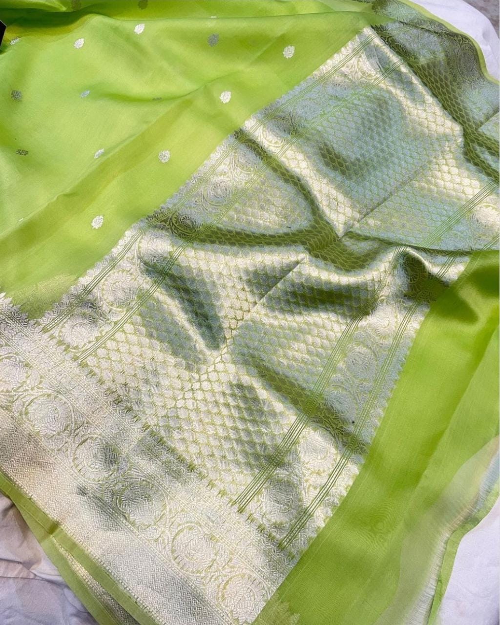 Pure Khaddi Semi Georgette Silk Saree