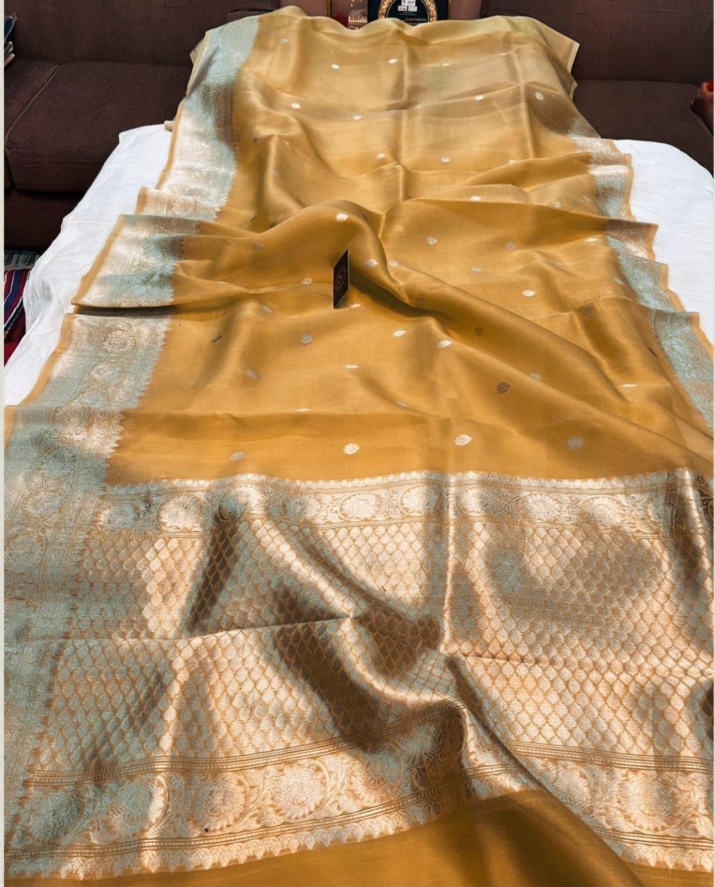 Pure Khaddi Semi Georgette Silk Saree