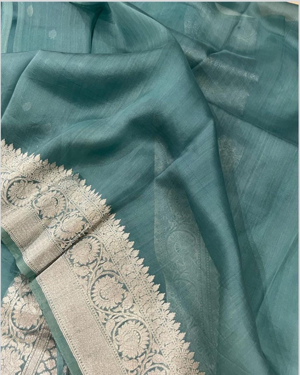 Pure Khaddi Semi Georgette Silk Saree