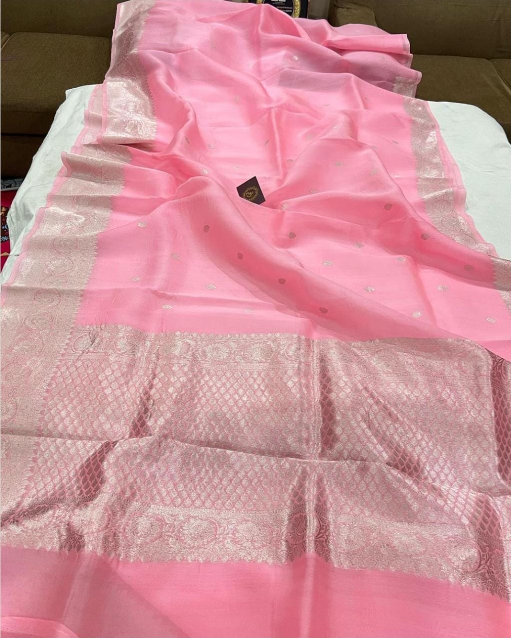 Pure Khaddi Semi Georgette Silk Saree