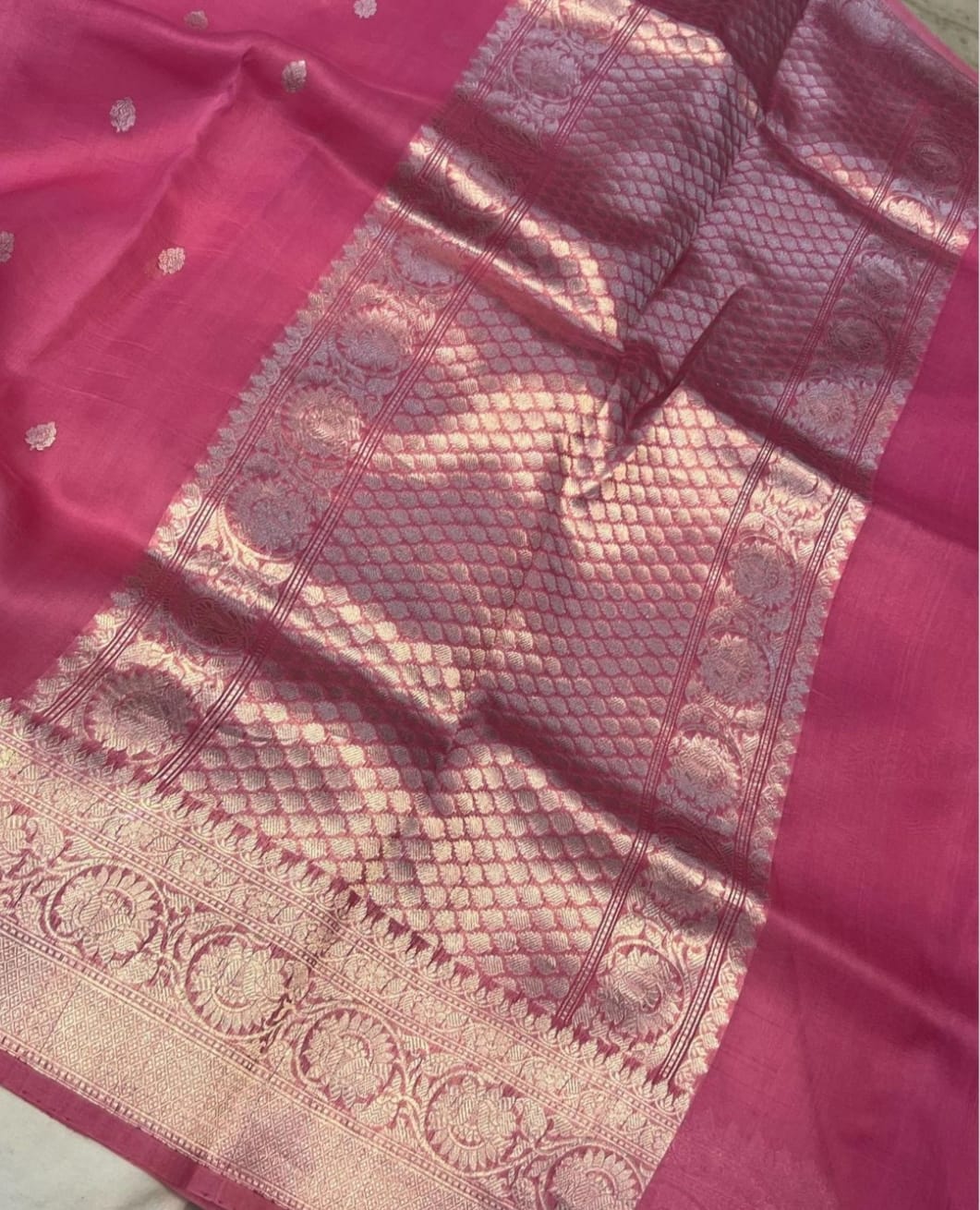 Pure Khaddi Semi Georgette Silk Saree