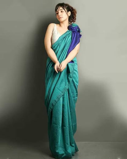 Best Quality New Khadi Cotton Colour Bar Saree