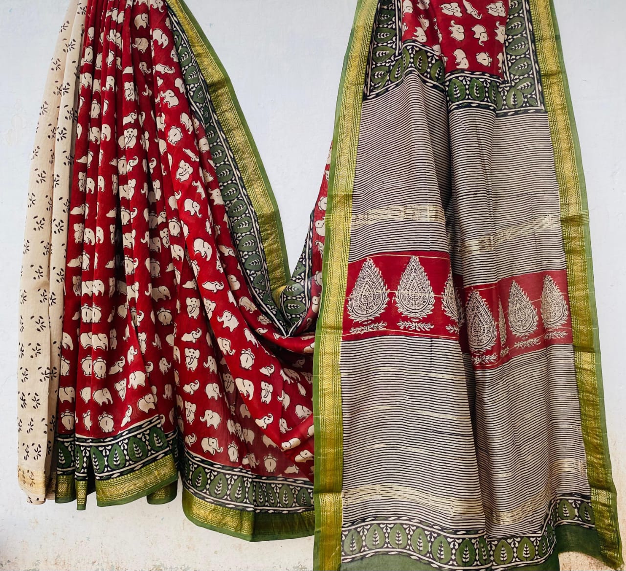 Beautifully Crafted Maheshwari Silk Saree