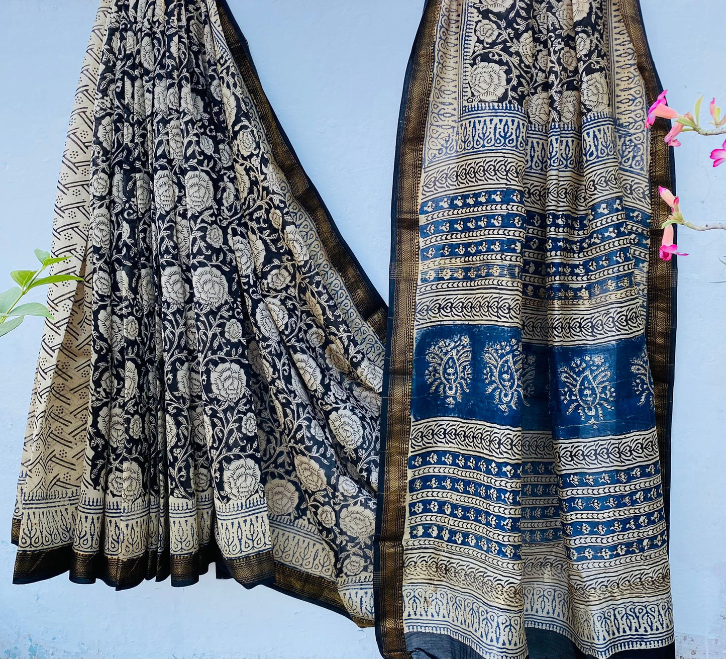 Beautifully Crafted Maheshwari Silk Saree