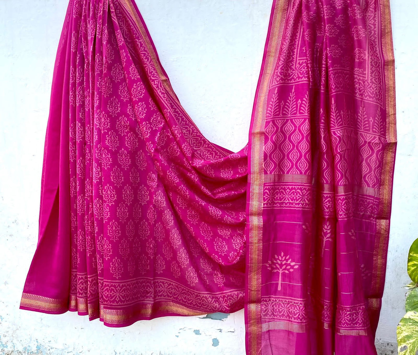 Beautifully Crafted Maheshwari Silk Saree