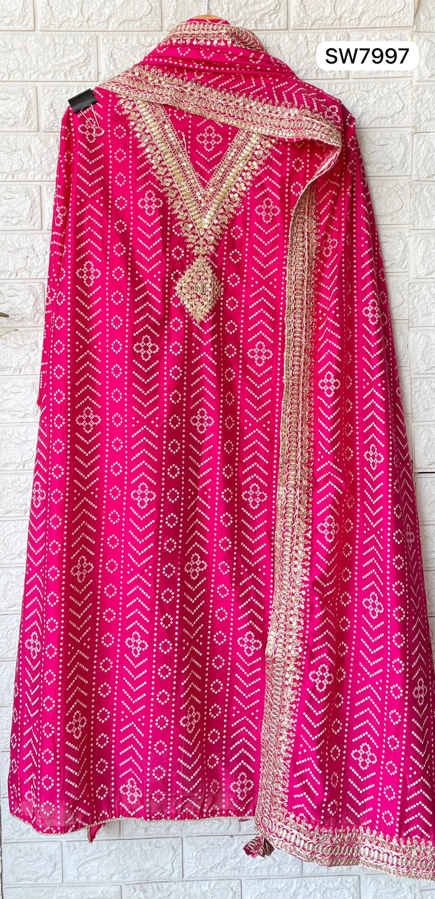 Soft Chanderi Silk Printed Unstitched Set