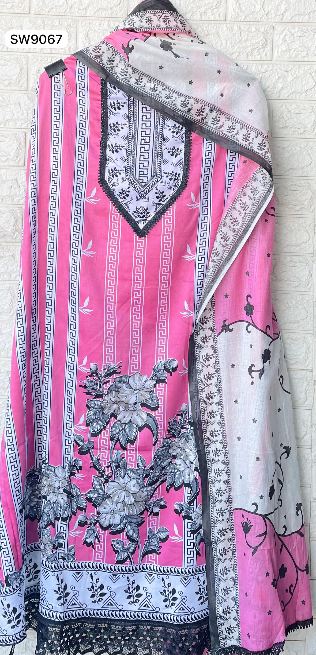 Pakistani Print – Pure Cotton Unstitched Suit Set