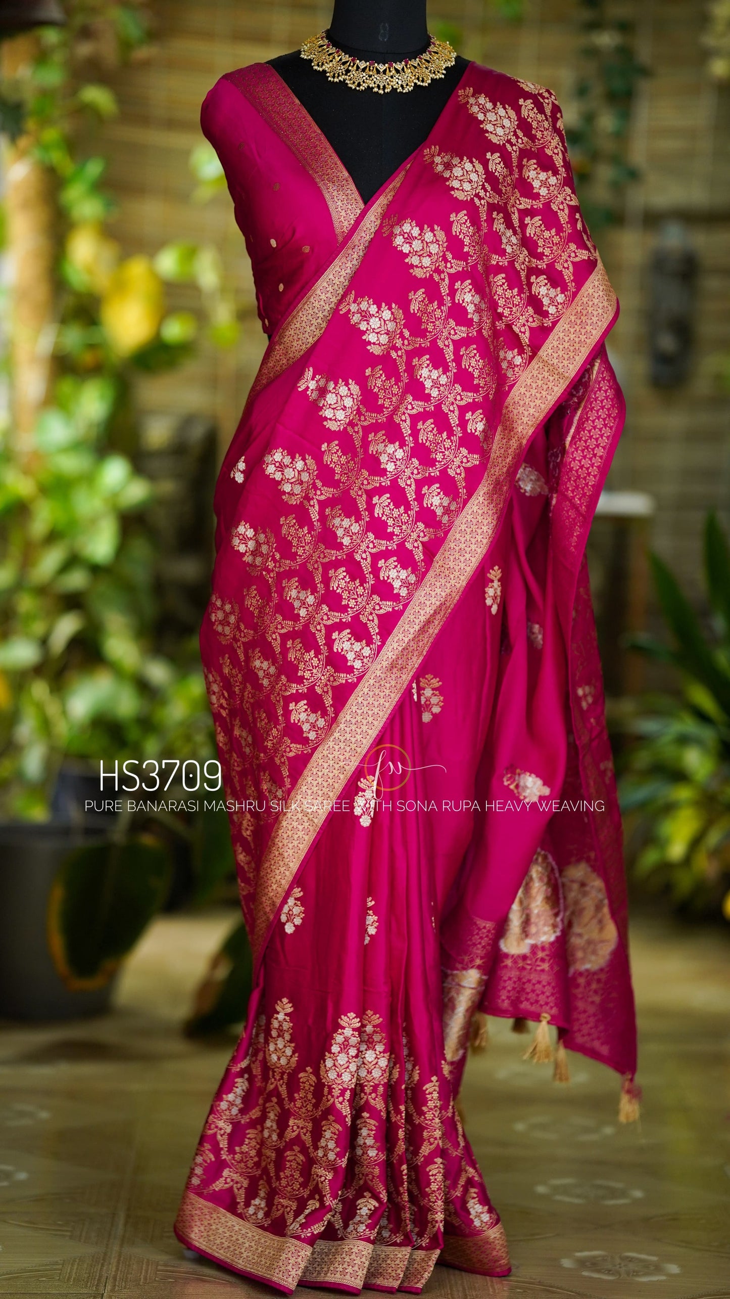 Tidal Treasure Collection: Pure Banarasi Mashru Silk Saree