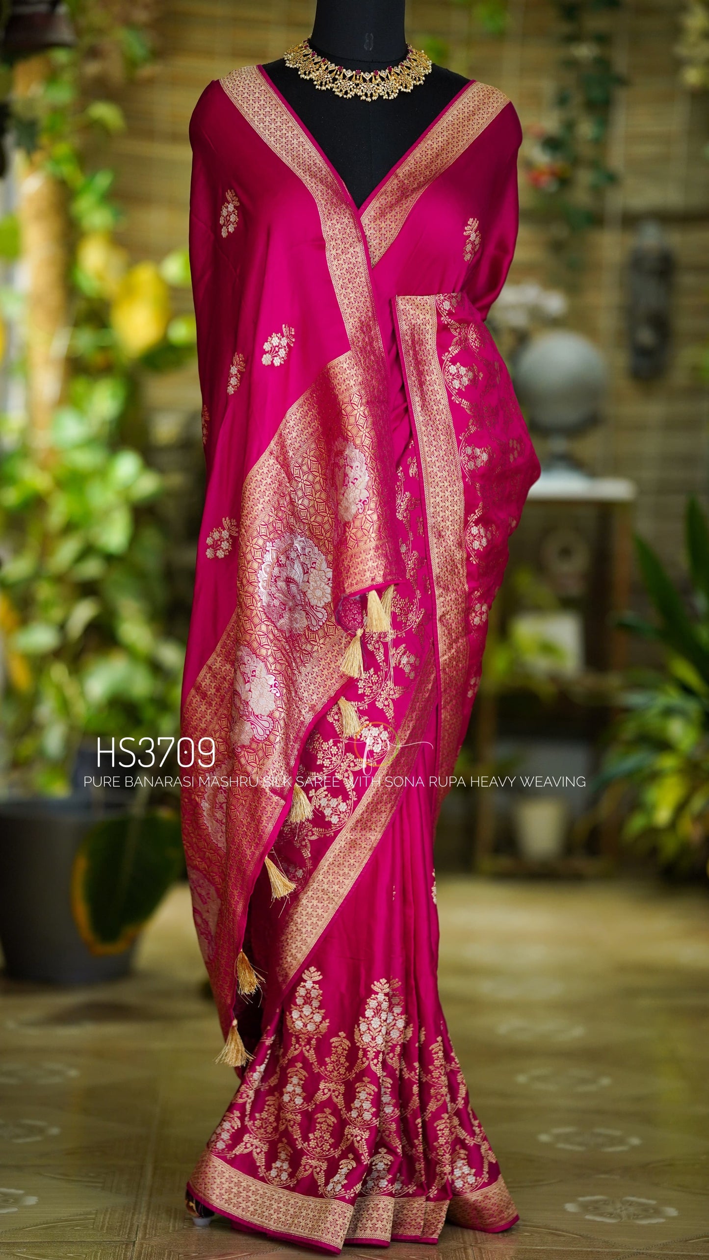 Tidal Treasure Collection: Pure Banarasi Mashru Silk Saree