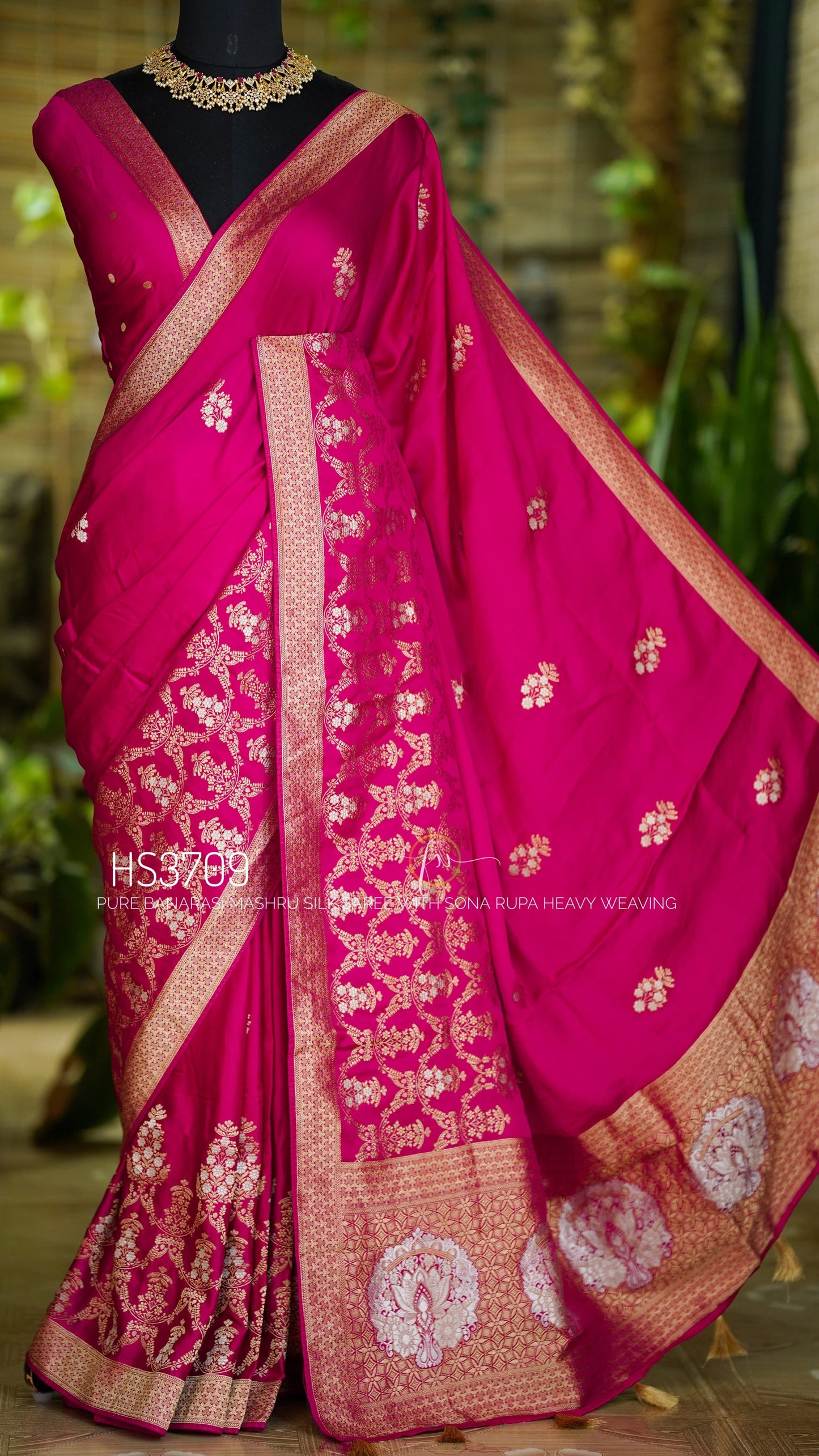 Tidal Treasure Collection: Pure Banarasi Mashru Silk Saree