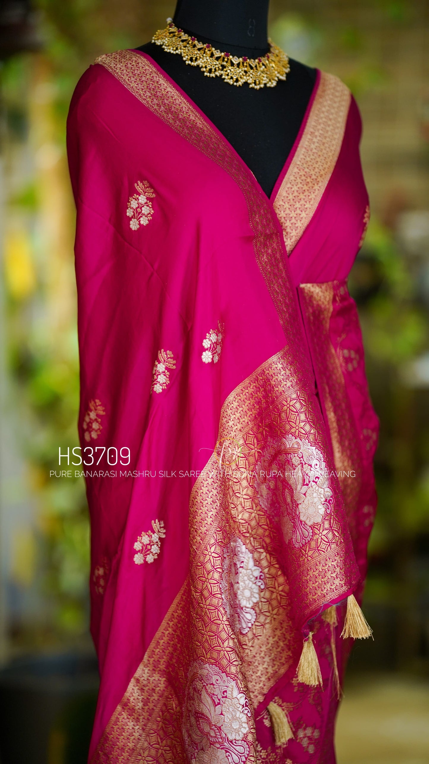 Tidal Treasure Collection: Pure Banarasi Mashru Silk Saree