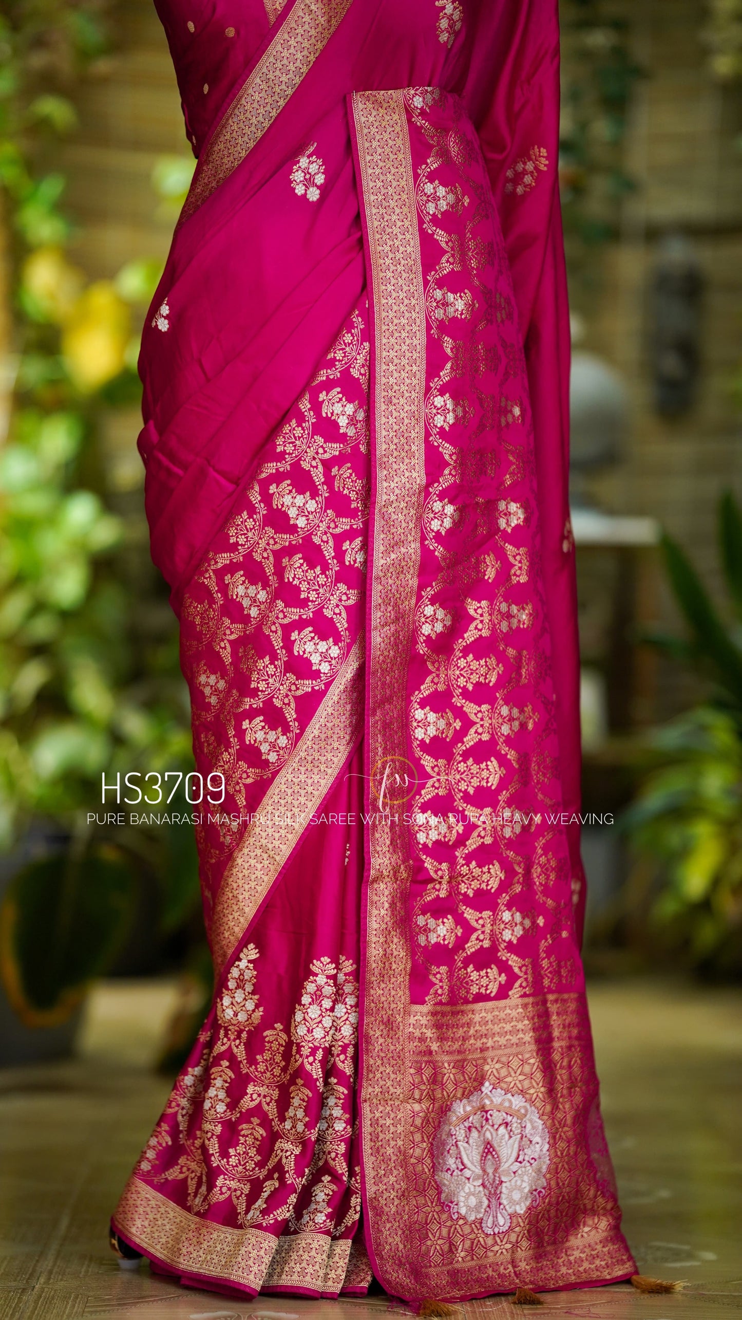 Tidal Treasure Collection: Pure Banarasi Mashru Silk Saree