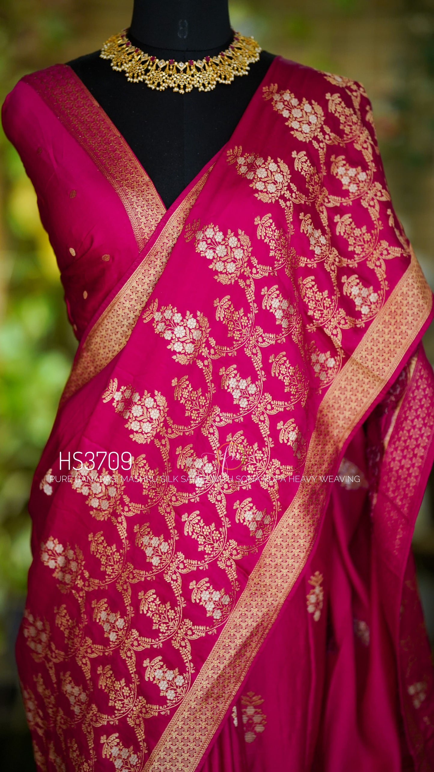 Tidal Treasure Collection: Pure Banarasi Mashru Silk Saree