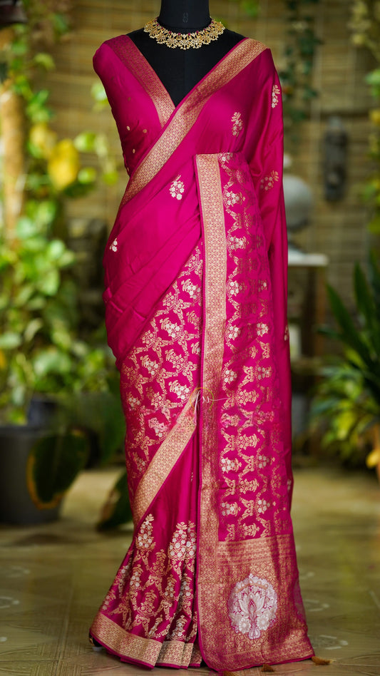 Tidal Treasure Collection: Pure Banarasi Mashru Silk Saree