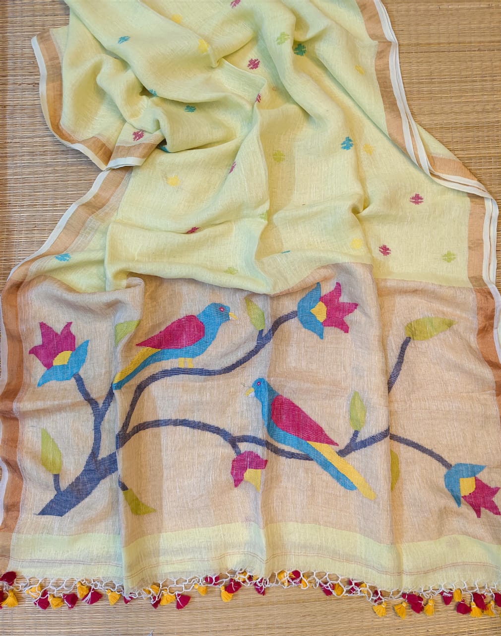 Exclusive Paithani Linen Saree