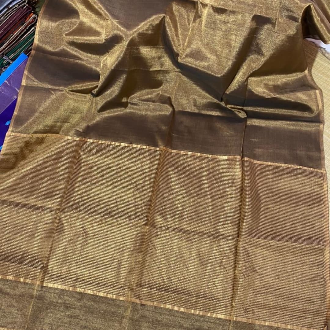 Pure Maheshwari Handloom Handwoven Tissue Saree