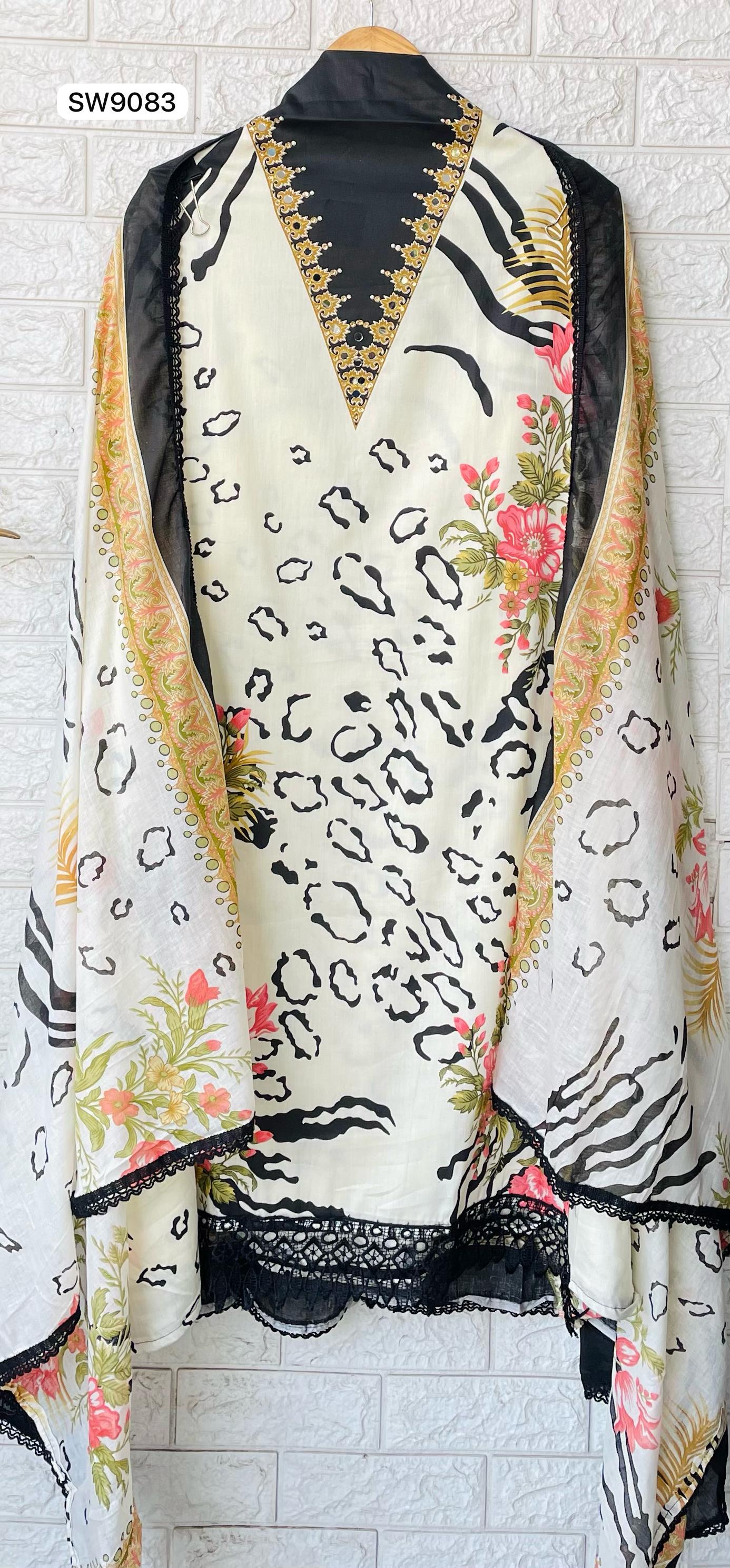 Pakistani Print – Unstitched Cotton Suit Set