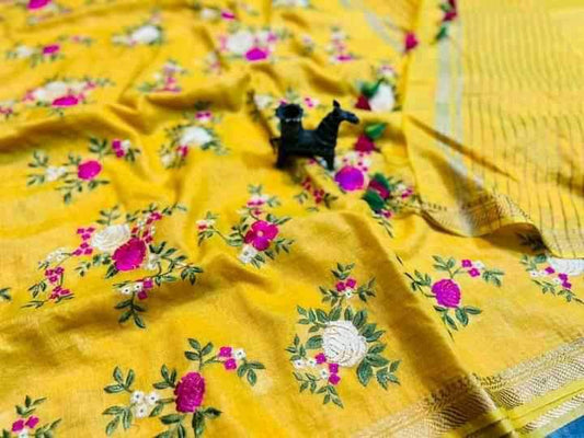 Pure Kota Linen Saree