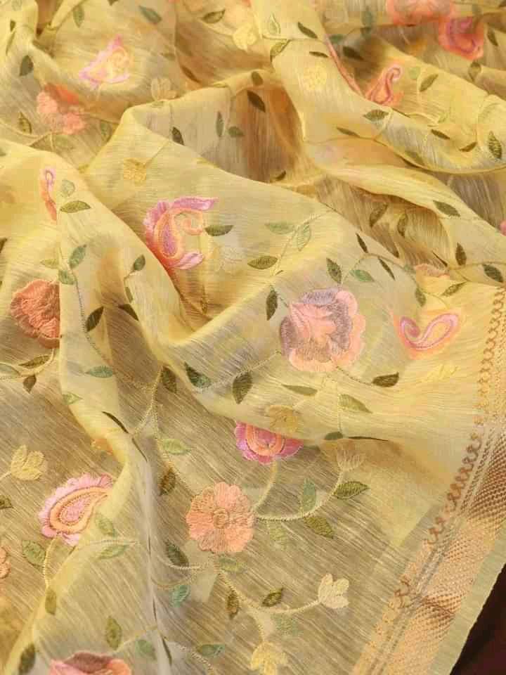 Pure Kota Linen Saree