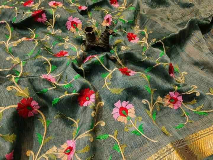 Pure Kota Linen Saree