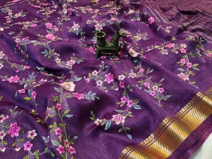 Pure Kota Linen Saree