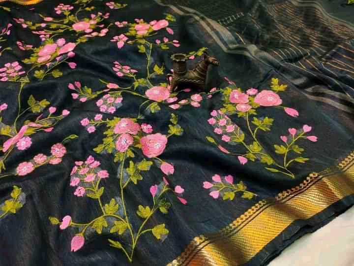 Pure Kota Linen Saree