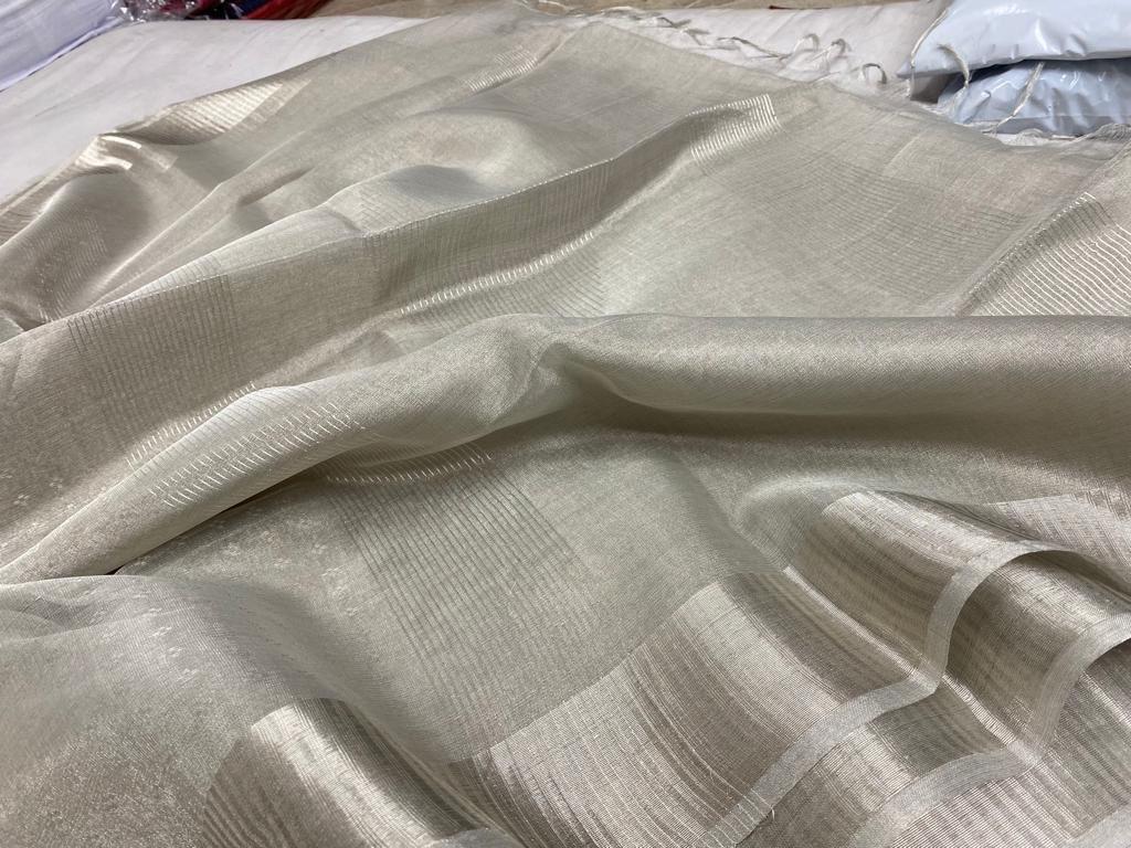 Pure Tussar Tissue Uswa Design Silk Saree