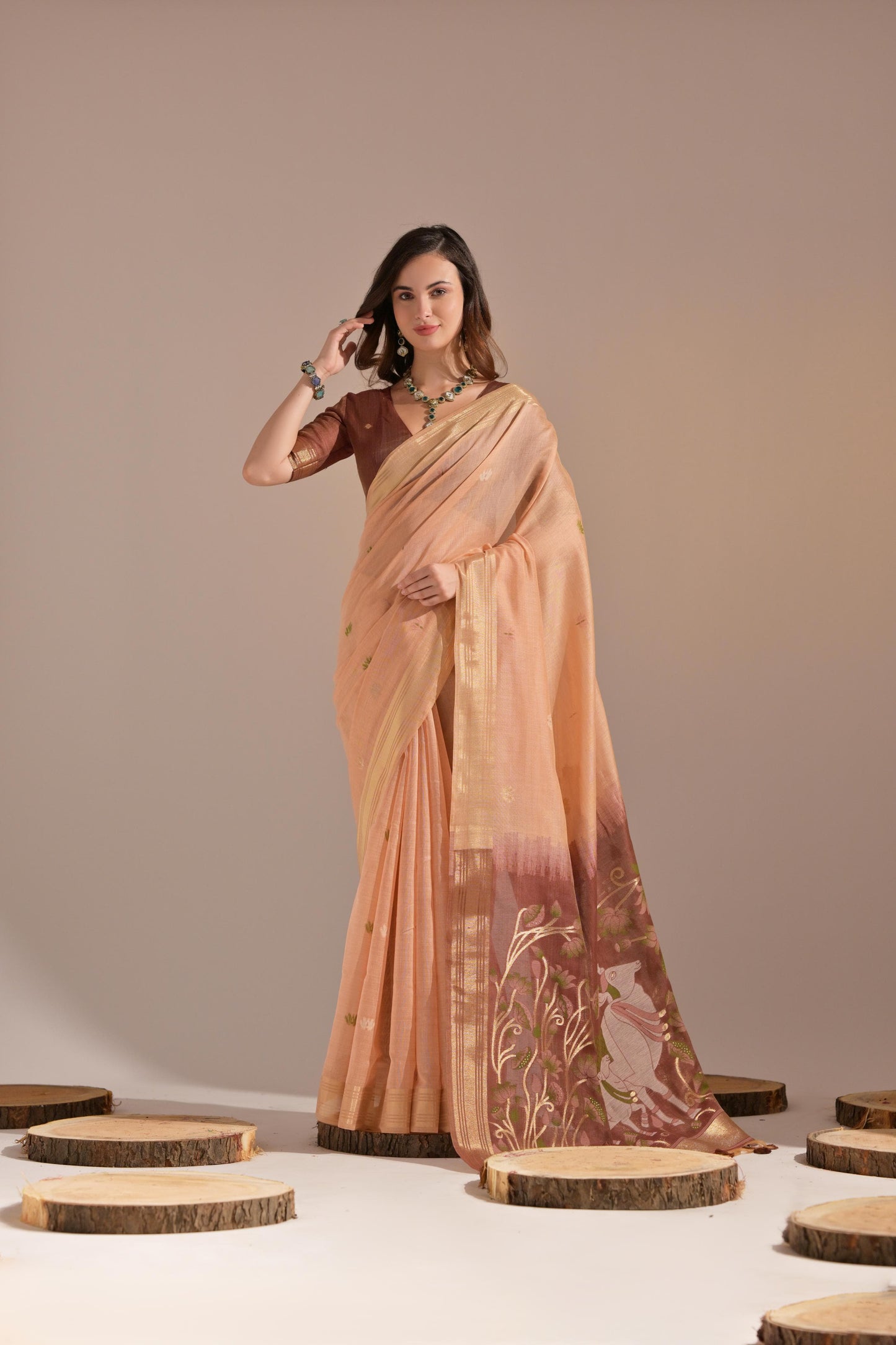 Premium Soft Muga Cotton Saree