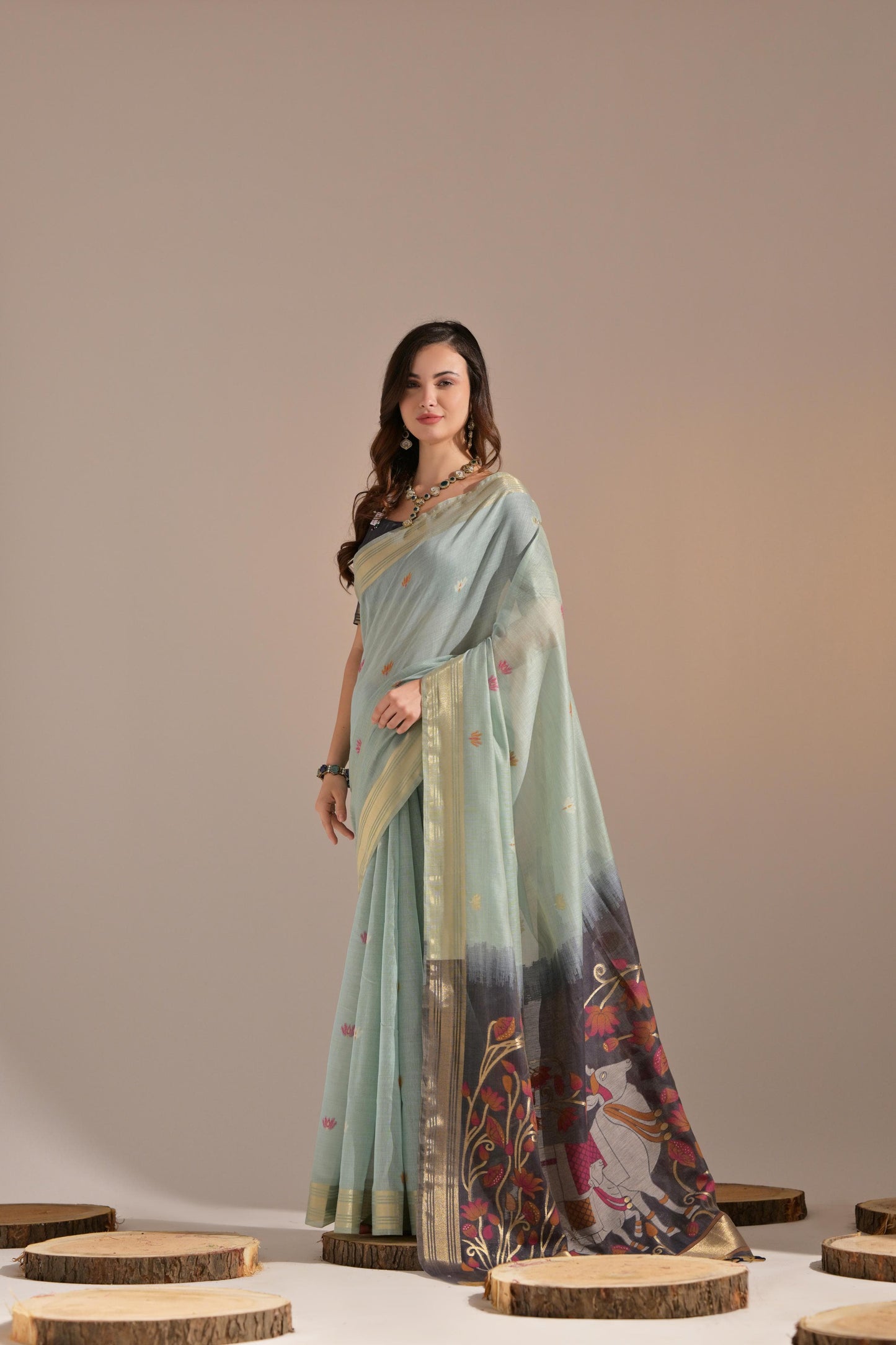 Premium Soft Muga Cotton Saree