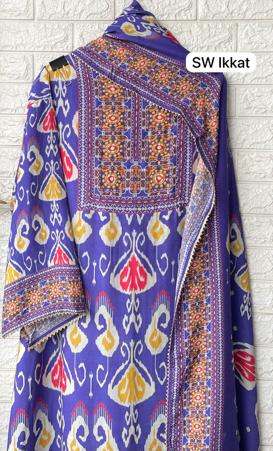 Elegant Ikkat Print Suit