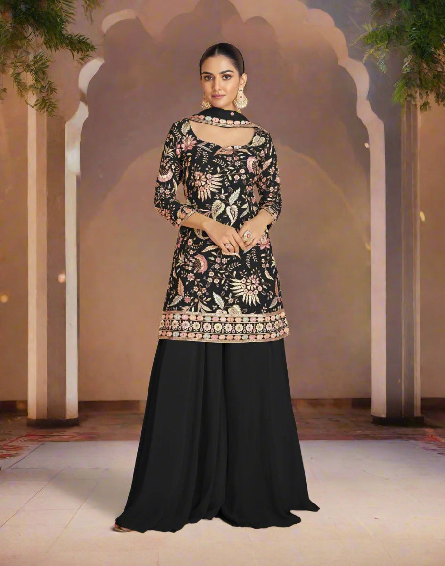 Zainab - Chinnon Suit featuring exquisite embroidery