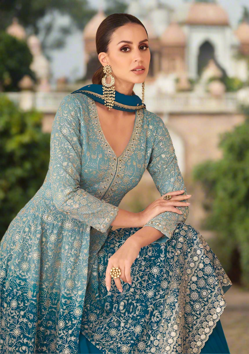 Aayat - Georgette Shirt with intricate embroidery